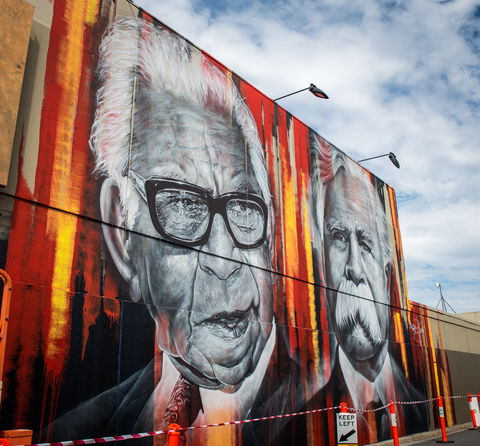 Shepparton Aboriginal Street Art Project Murals - Winery Find 0