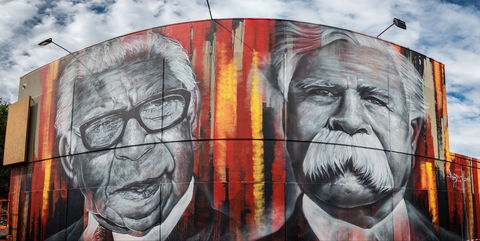 Shepparton Aboriginal Street Art Project Murals - Winery Find 1